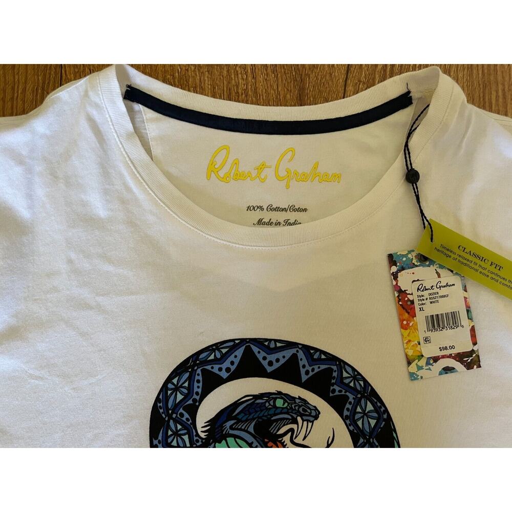 Robert Graham Men's Dozier Skull Graphic T Shirt White Size XL NWT - Picture 15 of 16